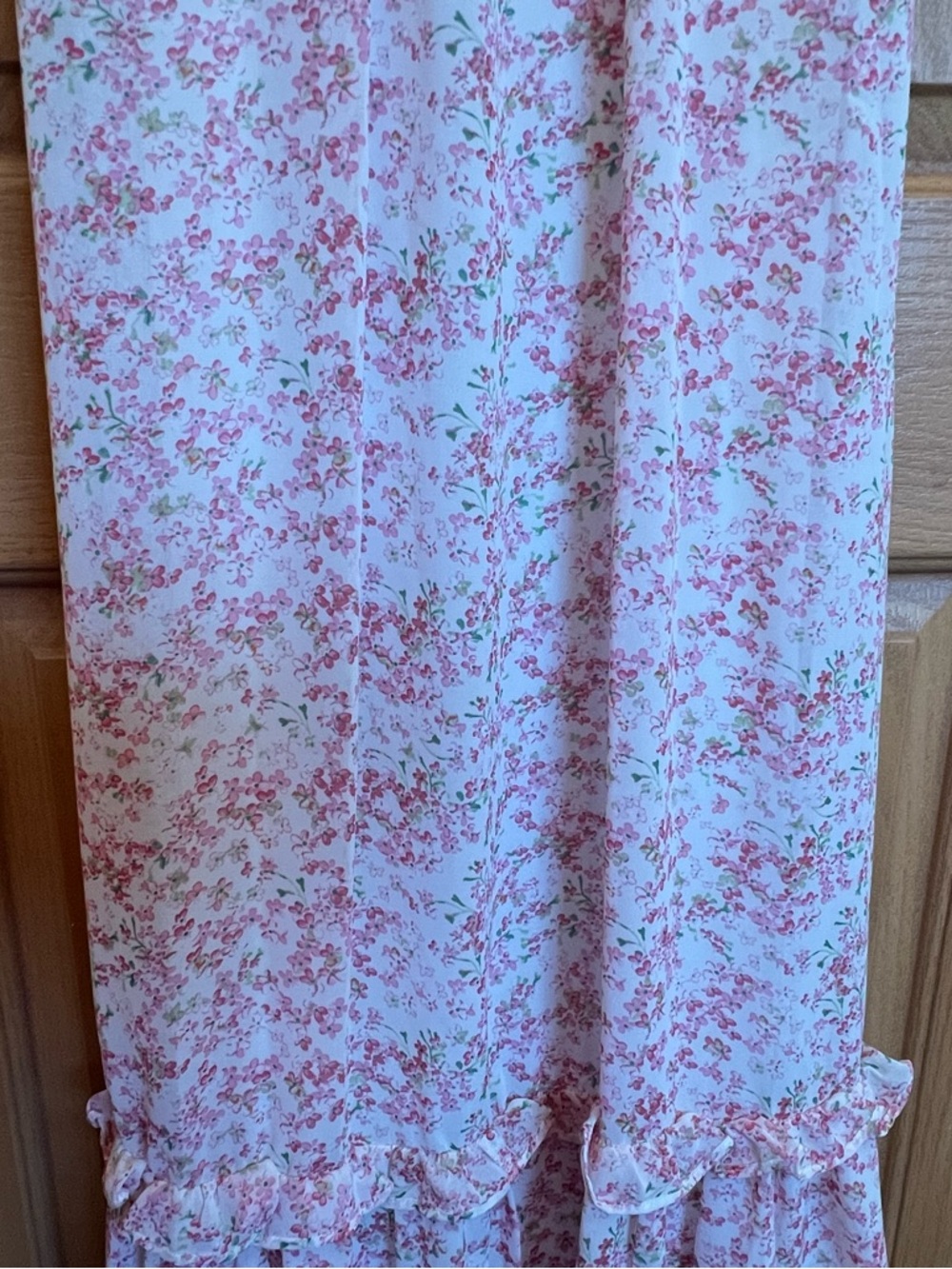 Emma & Michele Pink Floral Ruffled Maxi Dress - Picture 6 of 14